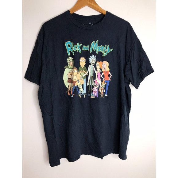 Rick and Morty Navy Blue Men's 2XL T-Shirt - Picture 1 of 4